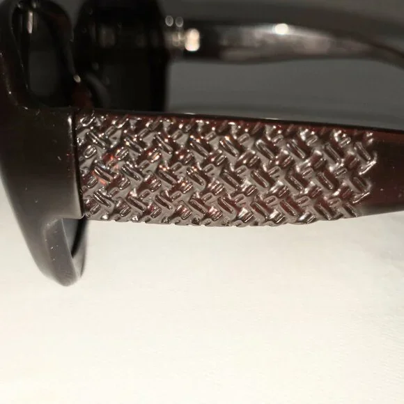 COLE HAAN DARK BROWN SQUARE SUNGLASSES DESIGNER POLARIZED
